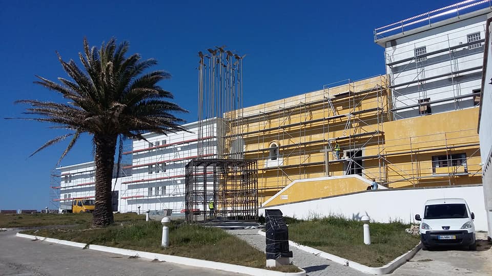 Pavilhões A, B e C e Capela de Santa Bárbara | Durante os trabalhos de recuperação